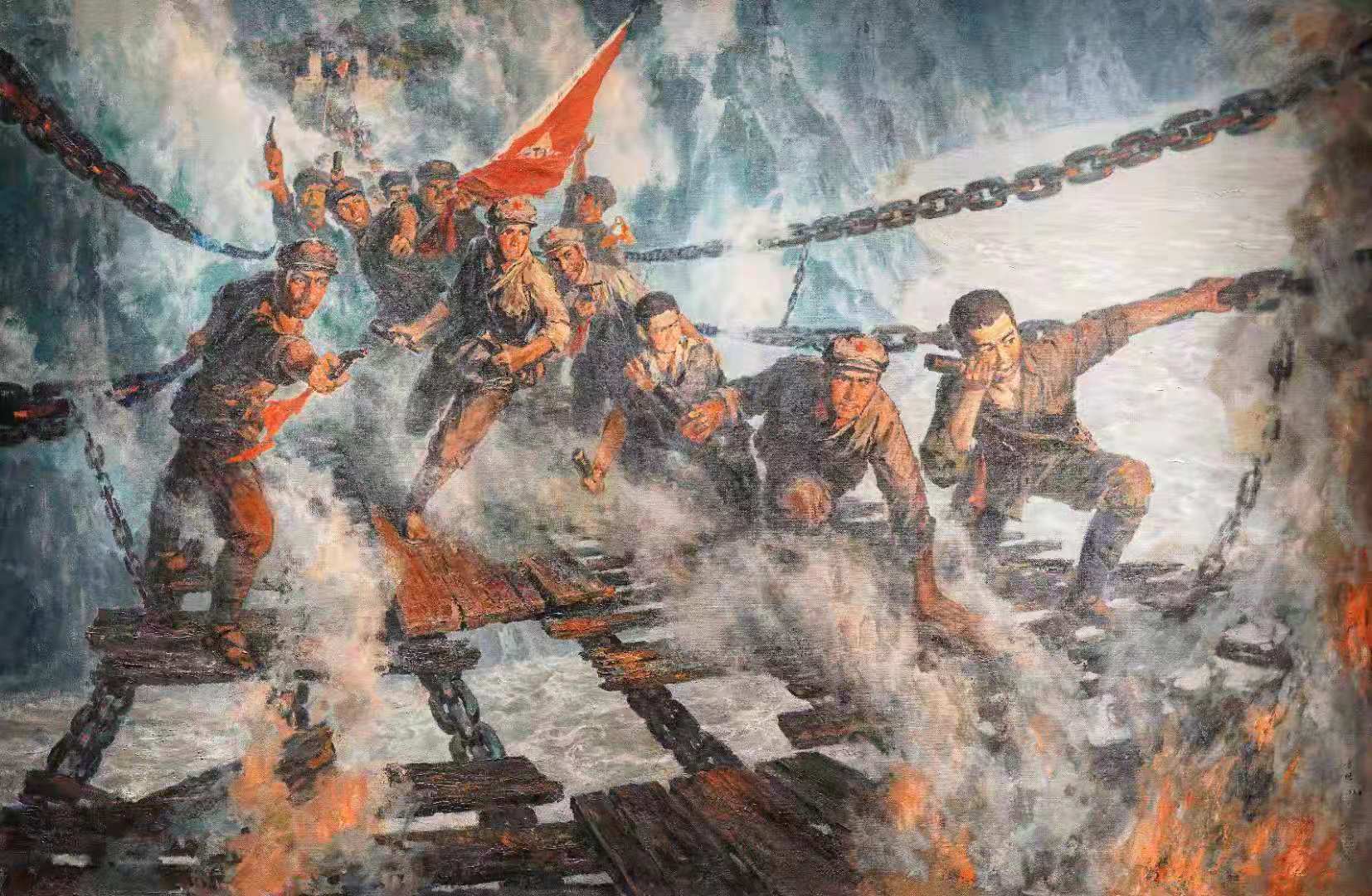 红色文物里的红色故事之二:课本里的《飞夺泸定桥 就藏在广州艺术