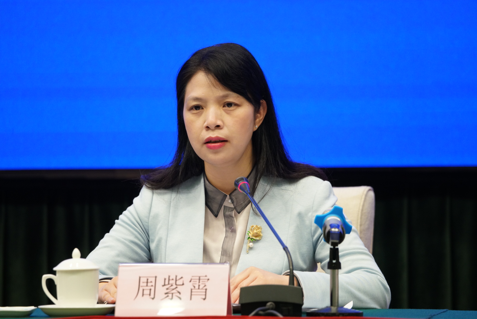 广东省卫生健康委副主任周紫霄在新闻发布会上通报了