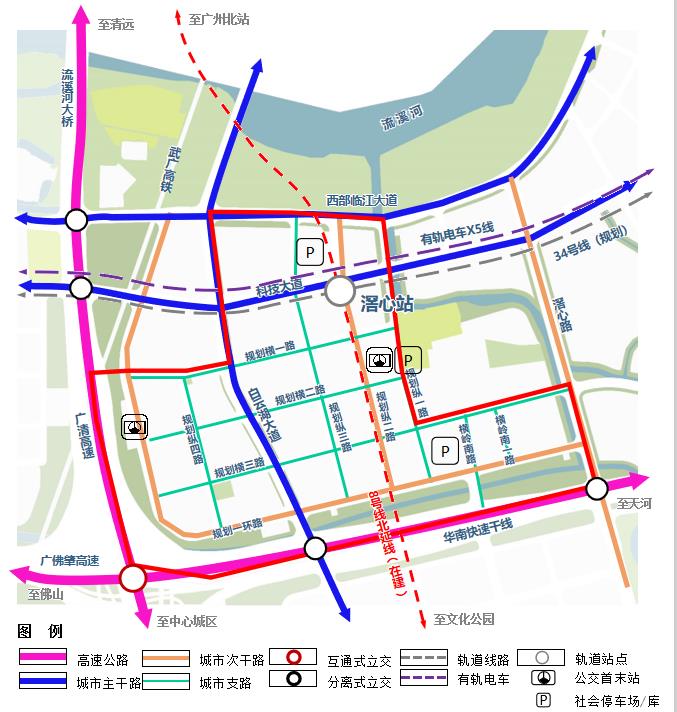 白云一线道路规划图图片