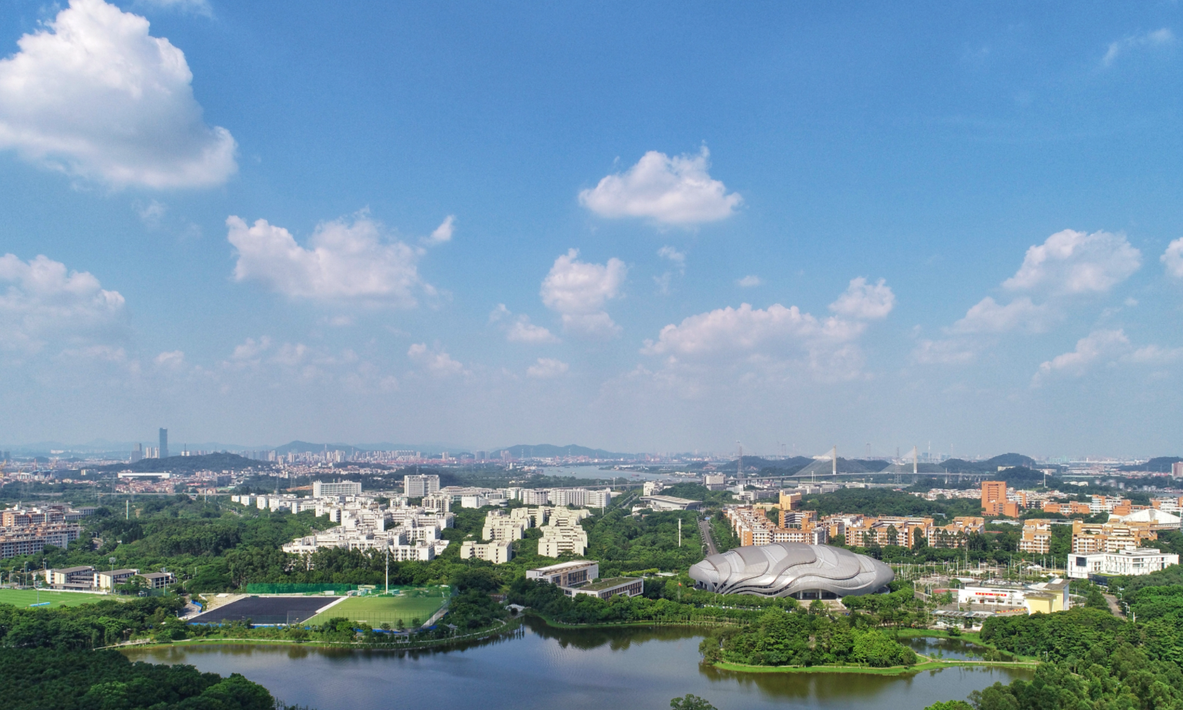 广州大学城中心湖公园图片