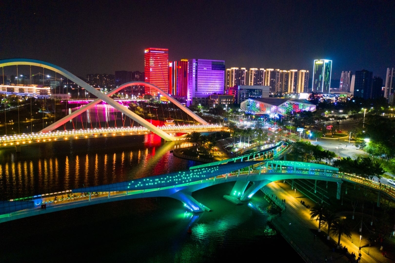 南沙上演绝美灯光秀春节期间接待游客约8317万人次