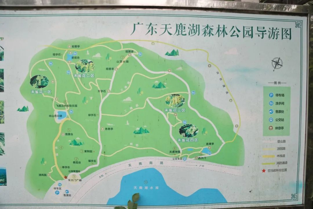 惠州飞鹅岭公园地图图片