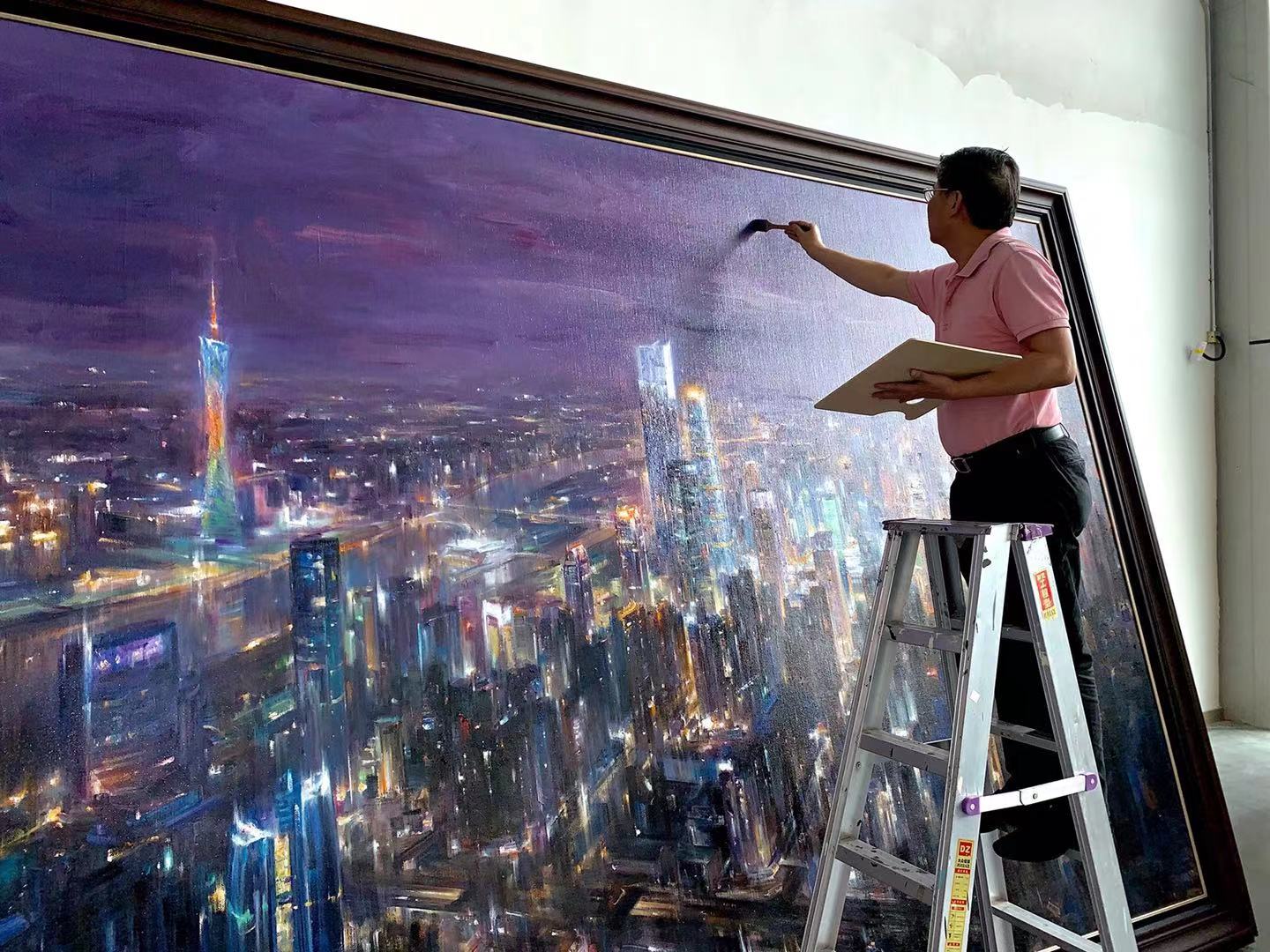 冯少协巨幅油画闪亮广州璀璨发布