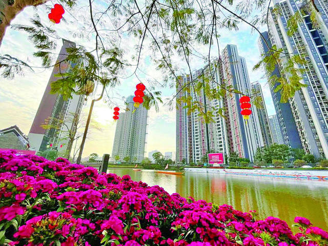 文冲石化路以西城中村改造项目已交付村民回迁安置房3680套。受访者供图