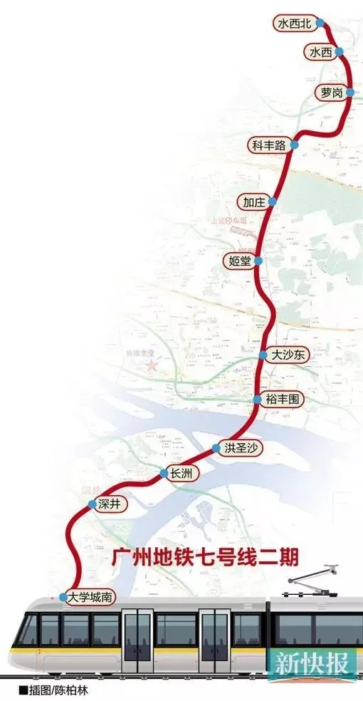 地铁25号线地铁25号线由龙溪至黄埔客运港,广州境内全长39