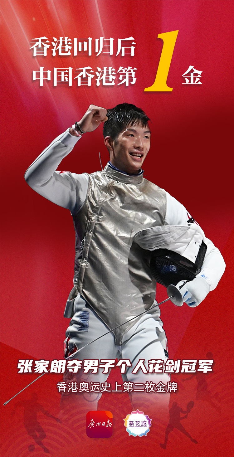 奥运会男子花剑个人赛,张家朗夺中国香港首金