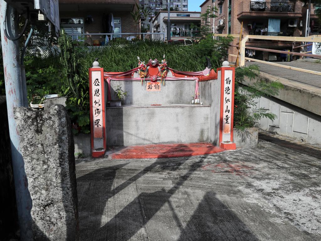 村口的伯公神位(7月8日攝)。新華社記者李鋼攝