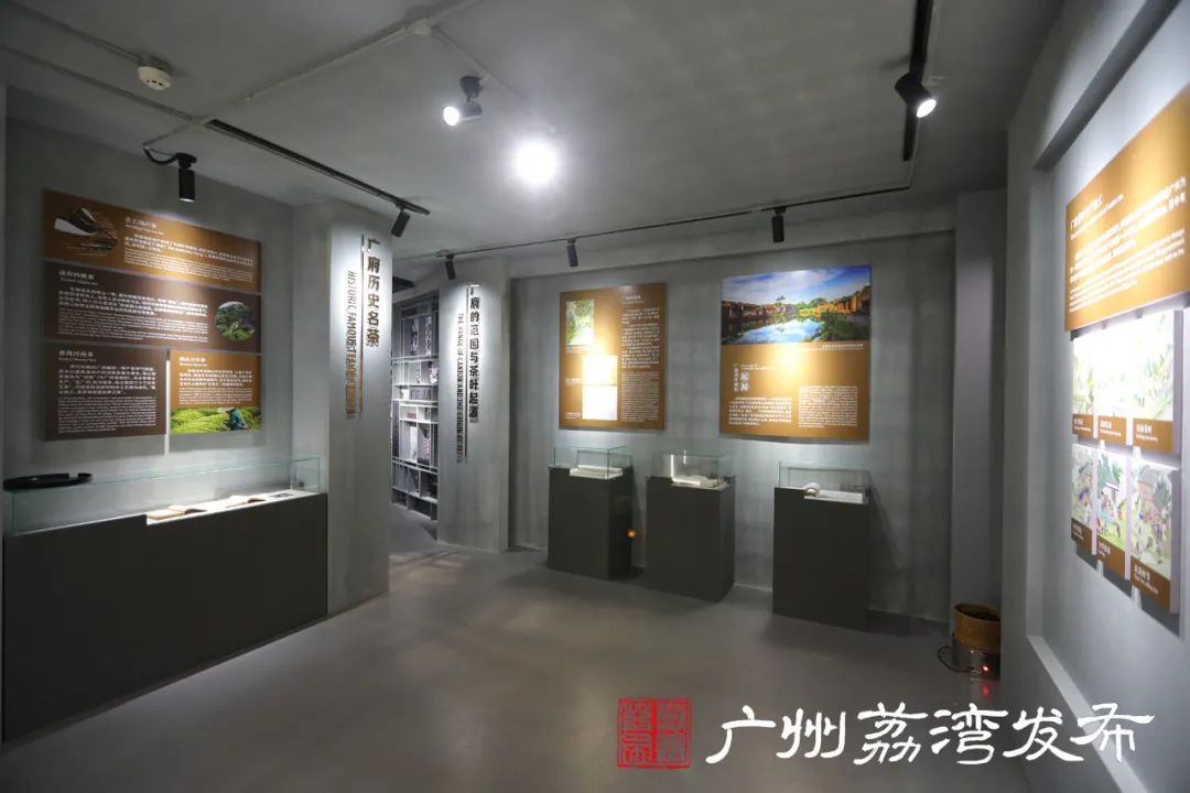 广府茶文化博物馆综合应用传统图文,物品和声光电技术进行布展.