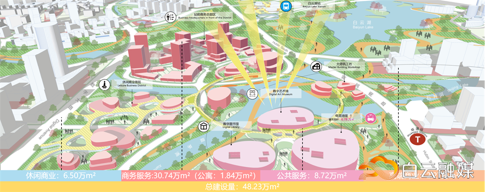 白云湖城际站东片区功能分析图