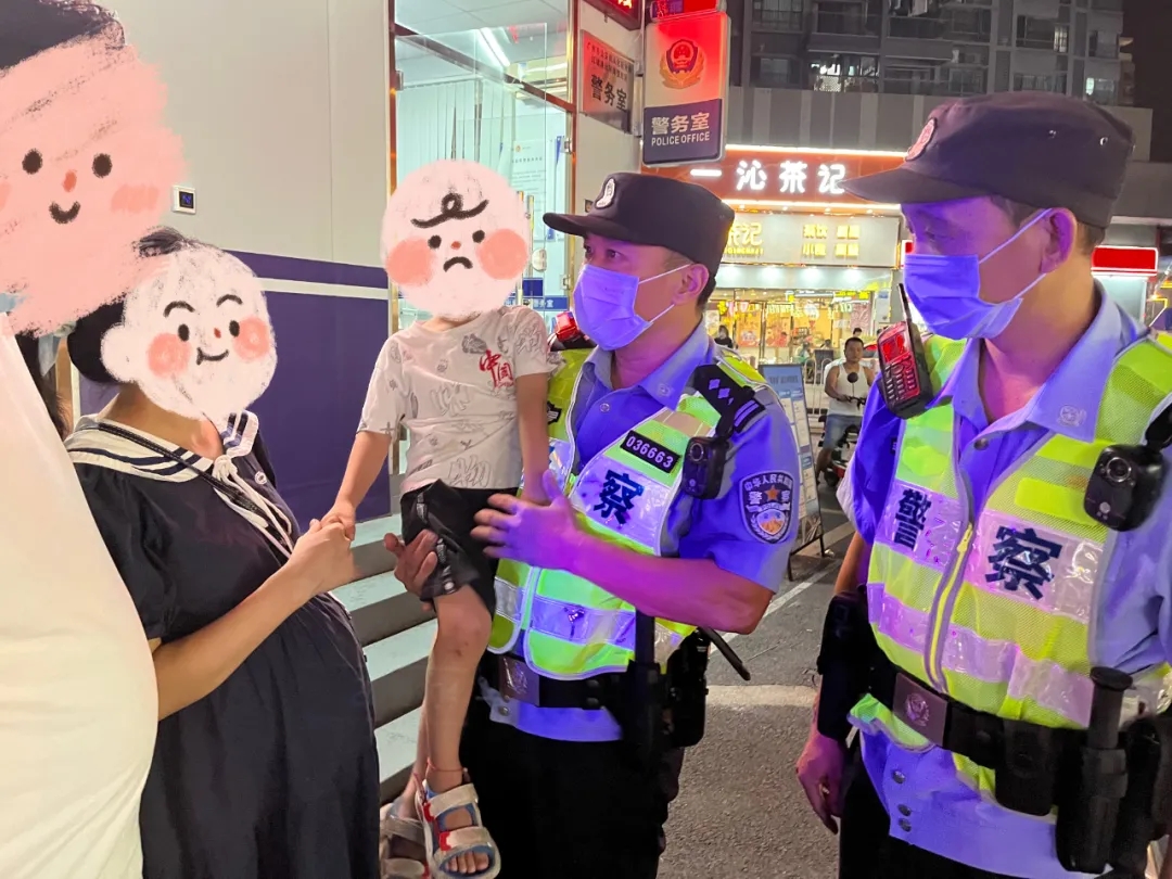 四岁孩童走失 警察五分钟找回