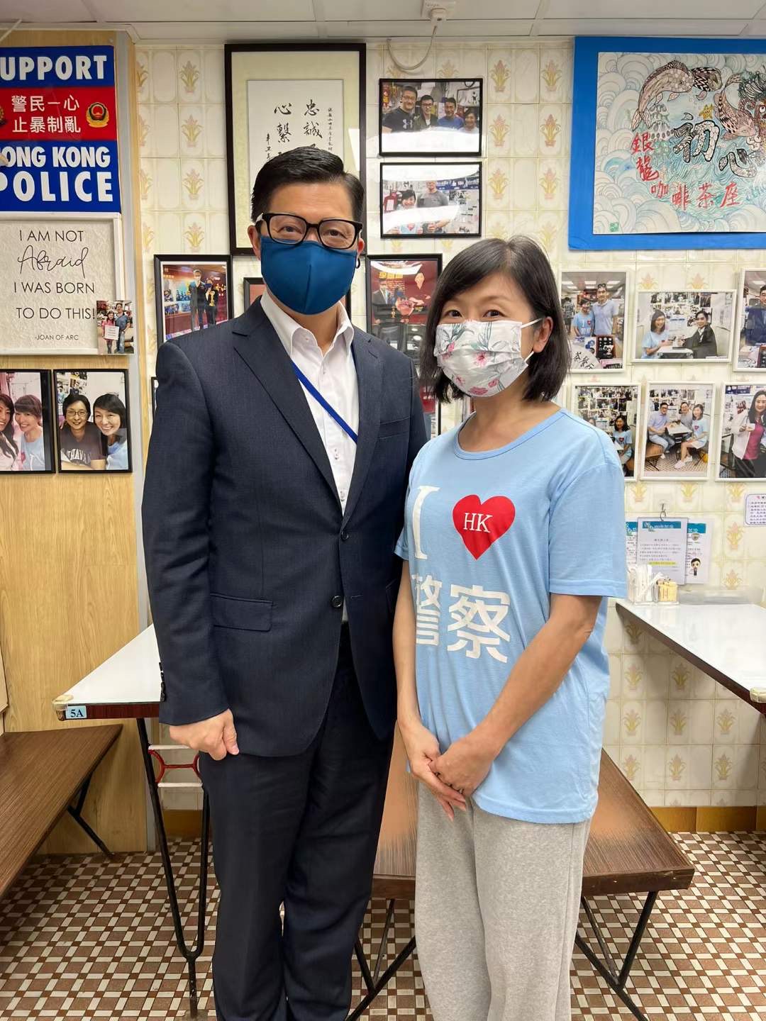 香港警务处处长邓炳强多次到店支持k姐